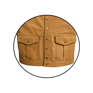 Chaleco Casual de Cuero Vacuno Genuino con Cierre de Cremallera Reversible y Botones, Chaqueta de Invierno Transpirable e Impermeable - Product Image 3