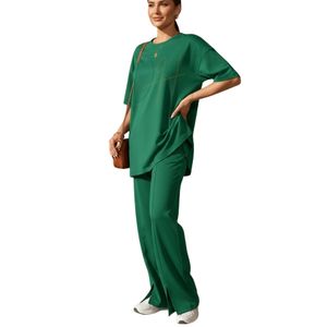 Conjunto Unisex de Dos Piezas, Camiseta Oversize y Pantalones Anchos, Ropa Casual Urbana, Chándal Personalizable con Logotipo, Venta al Por Mayor, Chándales de Verano - Product Image 2