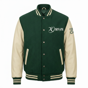 Manches en cuir brodées style universitaire professionnel, patchs brodés, style urbain viral, durable - Product Image 1