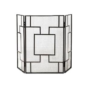 Nuevo Protector de Chimenea de Hierro Forjado con Marco Metálico y Panel Único Pequeño Plano - Product Image 5