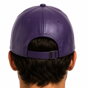 Unisex Leather Baseball <b>Cap</b> Premium Leather Adjustable Embroidered Logo 6-Panel Adjustable Fit Comfortable Daily Wear Fashion - Product Image 2