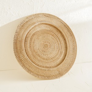 Rattan charger plate woven gold placemat eco-friendly tabletop place <b>mats</b> direct cost from factory - Product Image 6
