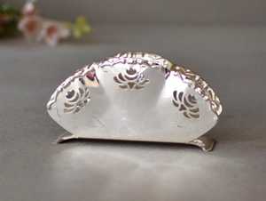 Vintage Silver Plated Napkins <b>Holder</b> Table Decor Vintage Decor - Product Image 3