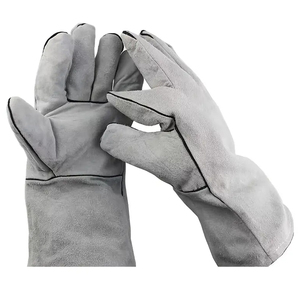 Guantes de Soldador Resistentes al Calor, de Alta Calidad, con Diseño de Logotipo Personalizado, Textura de Cuero Granulado, Protección General - Product Image 3
