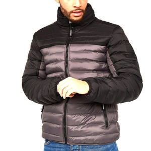 Chaqueta acolchada con bloques de color y bolsillos con cremallera, nuevo diseño personalizado profesional 2024, ligera para hombre, chaqueta tipo burbuja. - Product Image 1