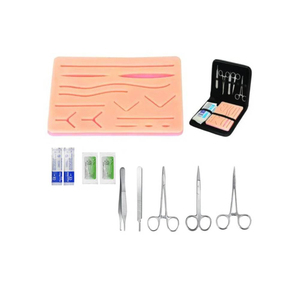 Kit de Práctica de Sutura Quirúrgica para Entrenamiento Manual, Incluye Almohadilla de Silicona Grande para Suturas y Componentes Metálicos Pre-cortados - Product Image 3