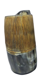 Mug à boire en corne de buffle fait main de style viking - FAIZA CRAFT FC-7683 - Design imitation antique de luxe - Uttar Pradesh - Product Image 4