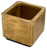 Jardinière design faite à la main en métal et fer à motif carré, jardinière décorative classique et élégante, vente en gros à chaud
