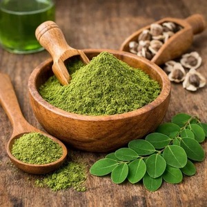 Polvo de Hoja de Moringa Silvestre al por Mayor, Extracto Herbal de Grado Alimenticio Prensado en Frío, Regular y Premium, para la Industria de Alimentos y Bebidas - Product Image 1