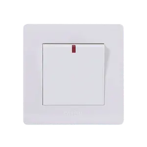 2023 high quality product white PC material 20A DP switch double pole switch with LED light