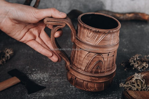 Tazas de madera hechas a mano para beber té, café, vino, cerveza, taza de madera de Tayyab Handicraft - Product Image 4