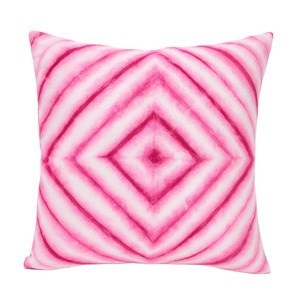 Housses de coussin carrées personnalisables faites à la main, technique japonaise Shibori, en tissu de coton tie-dye géométrique, imprimé flamme uni - Product Image 6