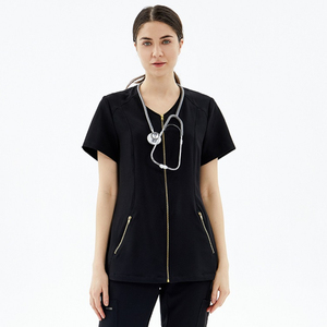 Women Nurse Medical <b>Scrub</b> <b>Set</b> Comfort Fit Zip Front Stylish Hospital Clinic Uniform - Product Image 1