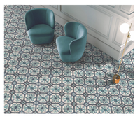 Carreaux muraux en céramique de style arabe pour salle de bain, motif floral, carreaux modernes en ciment pour extérieur