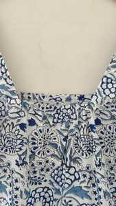 Vestido Maxi Boho Ligero de Algodón Puro para Mujer, con Estampado Floral, Vestido Maxi con Corte Evase, Exportación a India - Product Image 5