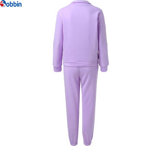 ชุดวอร์มผู้หญิงสุดฮิต สีม่วง คุณภาพสูง เสื้อฮู้ดและกางเกงขายาว ชุดวอร์มซิปแบบโอเวอร์ไซส์สั่งทำได้ - Product Image 2