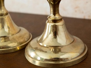 Support de bougie conique vintage en laiton fait main ILAHI, design gaufré, résistant à la chaleur, haute qualité, pour la maison, Noël, mariage - Product Image 2