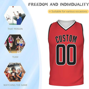 Maillot de basketball unisexe sur mesure pour adulte, respirant, grandes tailles, imprimé avec nom, numéro et logo personnalisés, vêtements de sport, fournisseur en gros - Product Image 4