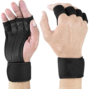 Gants de musculation et de fitness haut de gamme pour entraînement croisé, respirants, demi-doigts, avec protection de préhension, OEM, marque privée - Product Image 1