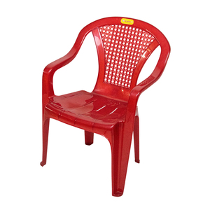 Glossy Multicolor PP Plastic Modern Armchair Breathable Perforated Backrest Lightweight <b>Chair</b> Armrests for School <b>Kitchen</b> Use - Product Image 3