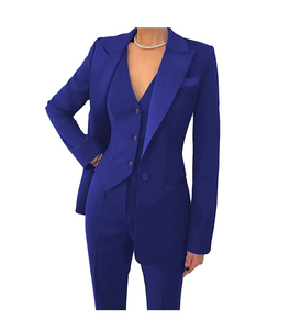 Comfortable wedding wear <b>suits</b> Plain formal business blazers Polyester tuxedo dress pant Two pieces women's <b>suits</b> - Product Image 5