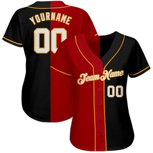 เสื้อเบสบอลแบบยูนิเซ็กซ์ 180 กรัม GSM โพลีเอสเตอร์ ผ้าตาข่ายสีเหลืองกรมท่าขาว พิมพ์ลายแบบซับลิเมชั่น ปักโลโก้ด้วยความร้อน รับผลิตแบบ OEM - Product Image 1