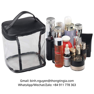 Reusable Cosmetic <b>Bag</b> Clear <b>Makeup</b> <b>Bag</b> Internal Pocket Waterproof Customizable <b>Transparent</b> PVC for Gift & Daily Use Vietnam - Product Image 6