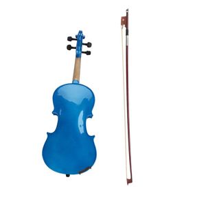 Nuovo Set Violino Acustico 4/4 con Custodia Blu Scuro e Arco con Resina - Product Image 3