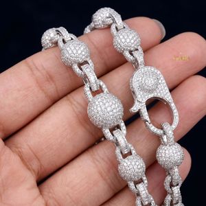 สร้อยข้อมือทองคำ 10K ประดับเพชรทรงกลม ดีไซน์หรูหรา สร้อยข้อมือแบบโซ่ทรงกลม ของขวัญเครื่องประดับสุดหรูสำหรับผู้หญิง - Product Image 3