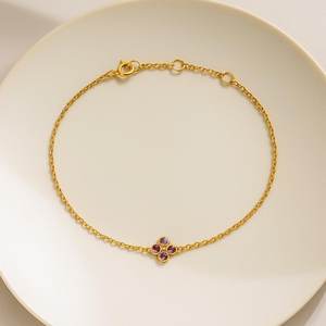 Pulsera con Dijes de Amatista en Plata de Ley 925, Cadena de la Paz, Regalo de Aniversario de Lujo para Mujer - Product Image 6