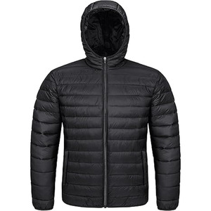 Hooded Heavy Designer Puff Padded Coat Oversized Down Bubble Winter Black Custom Men Puffer <b>Jacket</b> - Product Image 1
