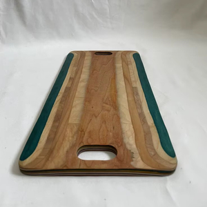 เขียงไม้เอนกประสงค์เคลือบอีพ็อกซี่สำหรับเตรียมอาหาร เขียงไม้เนื้อแข็งคุณภาพพรีเมียมลายเรซิ่นริเวอร์ - Product Image 1