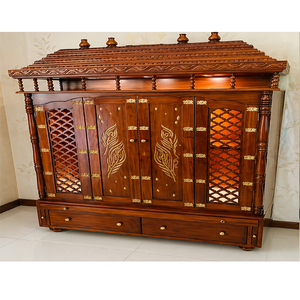 South Indian Style Teak Wood Big <b>Temple</b> Modern Style Wooden <b>Temple</b> With Doors Gopuram Style Wooden Mandir for <b>Home</b> Australia - Product Image 1