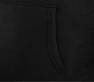 Sudadera con Capucha para Hombre, Color Negro Sólido, Corte Regular, Informal, Tejida, de Manga Larga - Product Image 5