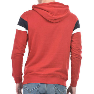 เสื้อฮู้ดผู้ชายสีแดงลายทาง ทรงปกติ สวมใส่สบาย ผ้าฝ้ายถักแบบเรียบง่าย สไตล์วินเทจ เหมาะสำหรับใส่ในฤดูใบไม้ร่วง - Product Image 5