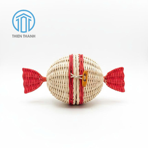 Cesta de Mimbre Elegante para Dulces, Color Rojo Gergean, para Decoración y Regalos del Festival de Ramadán, Colorida, Venta al Por Mayor, Nueva Llegada - Product Image 1