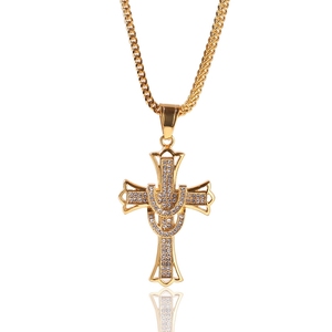 จี้กางเขนเงินแท้ 925 ประดับเพชรโมอิสซาไนต์ VVS ขนาดเล็ก สร้อยคอแบบ Ice Out เครื่องประดับจี้เพชรโมอิสซาไนต์รูปกางเขน - Product Image 1