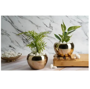Brass Planter Pot Terrace Indoor Outdoor Decorative Premium Durable Stylish Brass Plant Holder Pot - Product Image 1