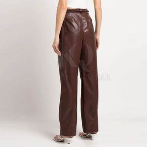 Pantalones de cuero elegantes para mujer, corte recto, calidad premium, para uso casual, eventos nocturnos y moda urbana. - Product Image 5