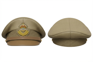 2026 New Hot Selling All Season Formal Classic Customized Hand Made Embroidery Adjustable Uniform Accessory Wool Peak Caps - Product Image 6