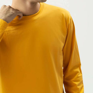 Camiseta informal ligera de manga larga para hombre, ropa sencilla a la moda, camiseta transpirable de cuello redondo y manga larga para hombre - Product Image 6