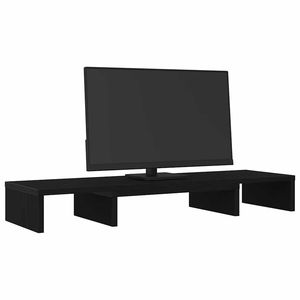 Soporte Ajustable para Monitor de Roble Negro de 80x24x10,5 cm, Soportes y Estantes para Monitor - Product Image 4