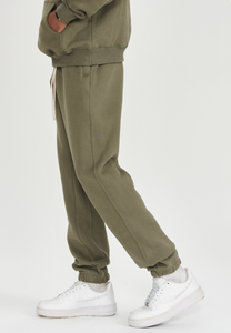 กางเกงจ็อกเกอร์ทรงโค้งบุขนแกะบางเบาแบบมีซับใน ตัดเย็บพิเศษทรงโอเวอร์ไซส์ขากว้าง - Product Image 3