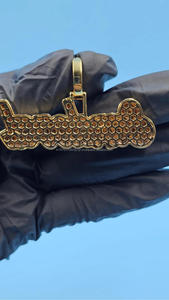 Hip Hop Moissanite Diamond <b>Name</b> Pendant Iced Out Gold <b>Chain</b> Custom Bling Jewelry Gift - Product Image 4