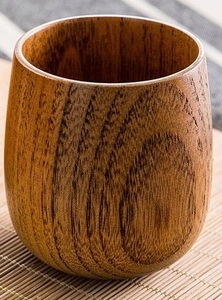 Mug en bois massif fait main, finition naturelle, écologique, rustique, pour le café, le thé, la bière, le jus, l'eau, pour la maison - Product Image 4