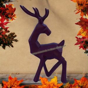 Sculpture de cerf décorative en aluminium Figurine de cerf debout en métal pour centres de table de restaurant hôtel - Product Image 5