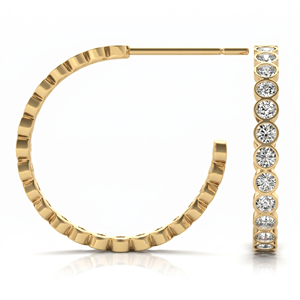 <b>Hoops</b> <b>Earrings</b> Diamond <b>Earrings</b> Gold and <b>Silver</b> <b>Earrings</b> Natural and Lab Grown Diamonds <b>Earrings</b> <b>Hoops</b> Fine Jewelry for Women - Product Image 4