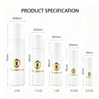 Tube de baume à lèvres biodégradable contenant déodorant rechargeable zéro déchet cosmétique papier Kraft emballage push-up pour les marques de beauté