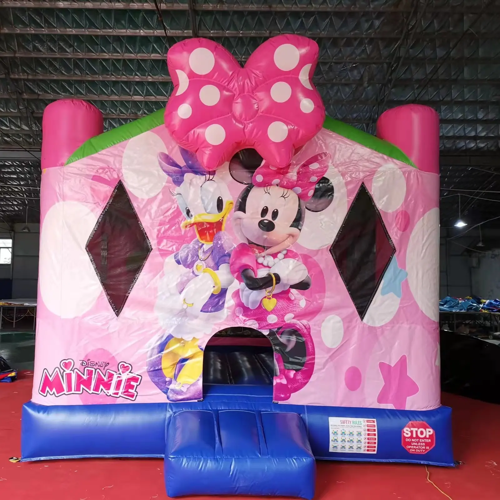 Groothandel Roze Minnie Mouse Bounce Huis <span class=keywords><strong>Opblaasbare</strong></span> Bounce Kasteel Springkussen Uitsmijter Met Blower