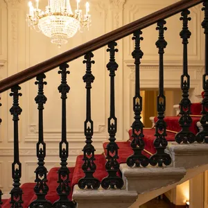 Balustres d'escalier élégants en fer forgé, kit de remplacement de meneaux décoratifs classiques en métal pour support de main courante d'escalier intérieur - Product Image 5